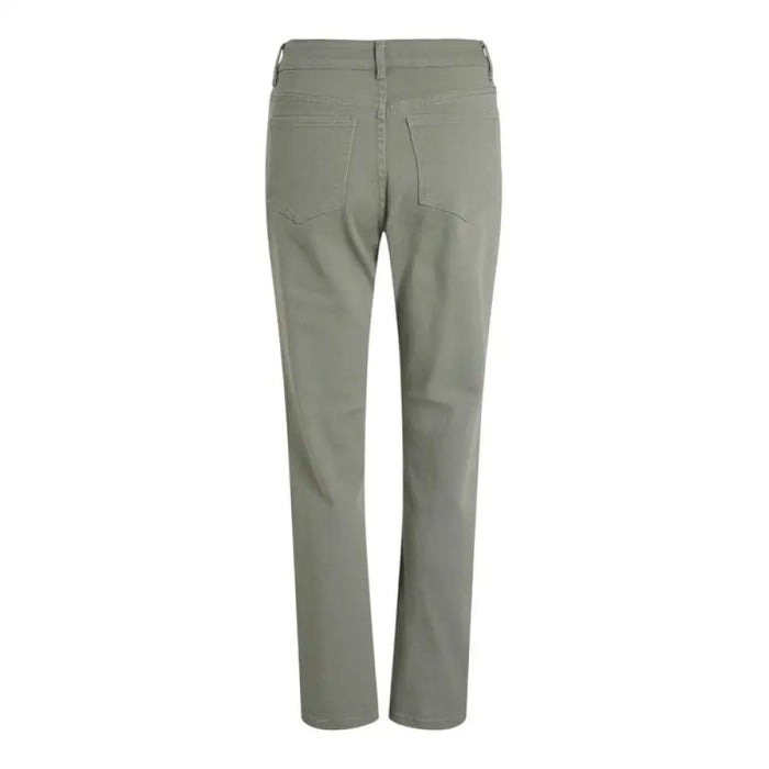 Light green sage straight-leg pants from Vila Clothes Women Jeans collection