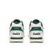 Pair of white and green Diadora Men Sneakers with perforated detailing