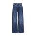 Wide-leg blue jeans with a faded appearance from Street One Women Jeans collection