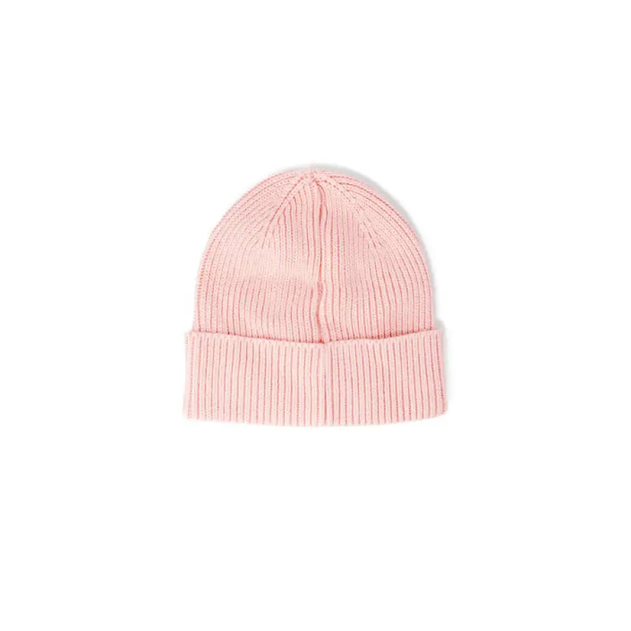 Pink knitted beanie with folded brim from Calvin Klein Jeans Women Cap collection