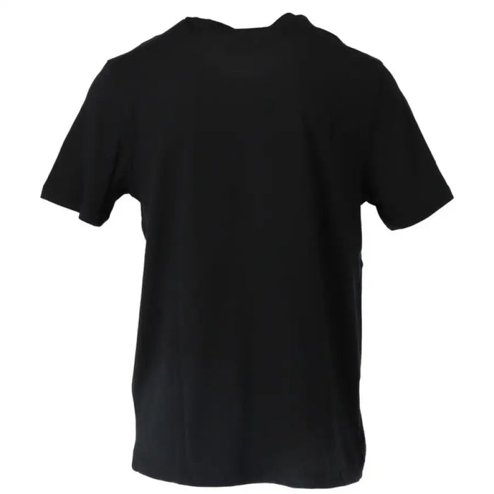 Plain black cotton short sleeve t-shirt from Fila for men