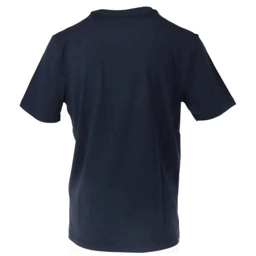 Ellesse Men T-Shirt in plain navy blue short-sleeved style displayed on a white background