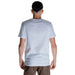 Peuterey Men T-Shirt back view worn by person, showcasing plain white fabric and fit