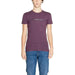 Purple Emporio Armani Men T-Shirt featuring printed text on the chest