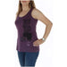 Purple tank top with black cat graphic design, Converse Women’s Undershirt