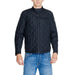 Quilted black zip-up jacket with stand collar and chest pocket by Replay Men Jacket