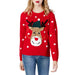 Red Christmas sweater with reindeer face and white polka dots from Vero Moda Women Knitwear