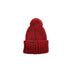 Red knit winter beanie with pom-pom atop Napapijri Men Cap for stylish warmth