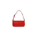 Red leather shoulder bag with a single strap by Tommy Hilfiger for women