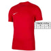 Red Nike Men T-Shirt with short sleeves and white swoosh logo for activewear