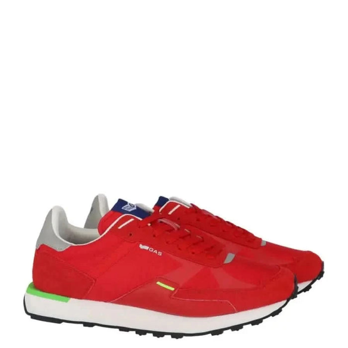 Gas Gas Men Sneakers in red and white with green and blue stripe