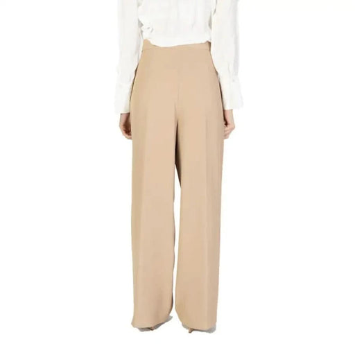 Sandro Ferrone women trousers in silk wide leg design, elegant and stylish