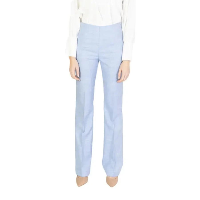 Sandro Ferrone women trousers in stylish row person display