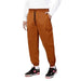 Hydra Clothing Men Trousers Rust-colored Cargo Jogger Pants with Elastic Cuffs and Drawstring Waist