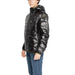 Shiny black puffer jacket with hood and zipper from Blauer Men Jacket collection