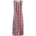 Burgundy and white geometric sleeveless maxi dress by Street One - Street One Women Dress