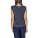 Sleeveless navy blue textured top back view from Street One Women Undershirt collection