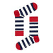 Striped sock featuring red, white, and navy blue bands from Happy Socks Women Underwear