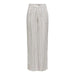 Light gray and white striped wide-leg pants with elastic waistband - Only Women Trousers