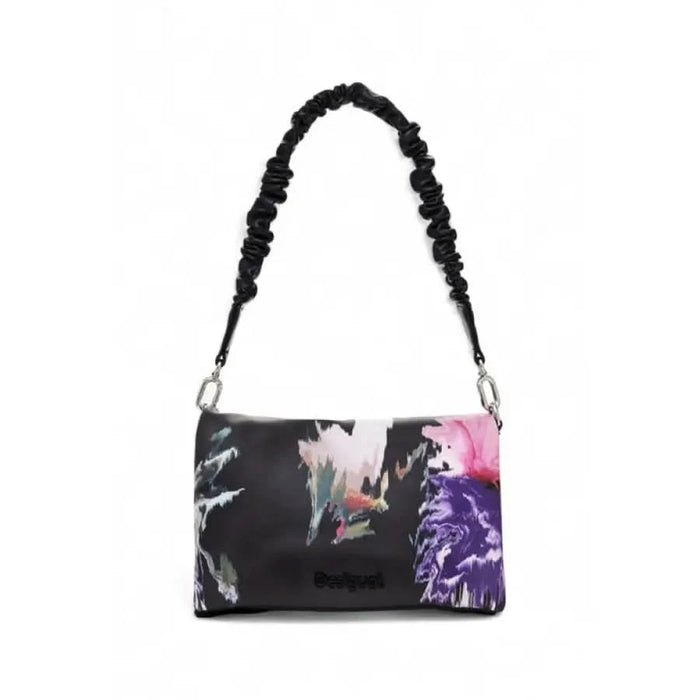 Stylish Desigual Women Bag with floral print and ruched strap design