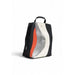 Stylish Desigual Women Bag featuring a curved color-block design in black, red, silver, and white