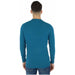 Teal long-sleeved sweater by Lyle & Scott displayed on a person from behind