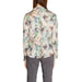 Watercolor-patterned blazer in muted green, pink, and gray tones by Rinascimento