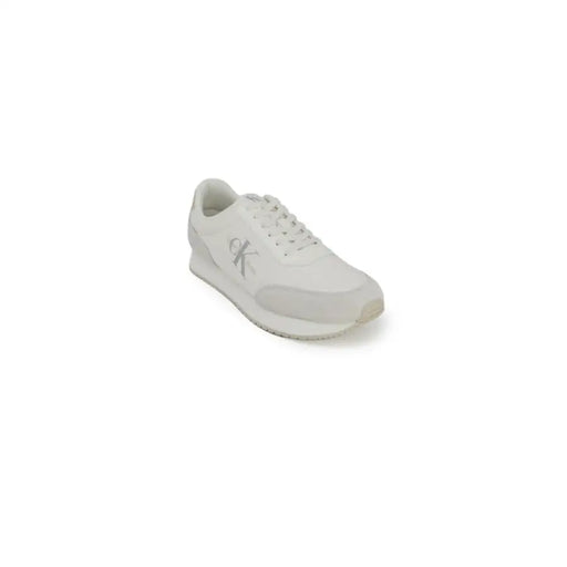 White Calvin Klein Men Sneakers featuring a sleek design and subtle branding