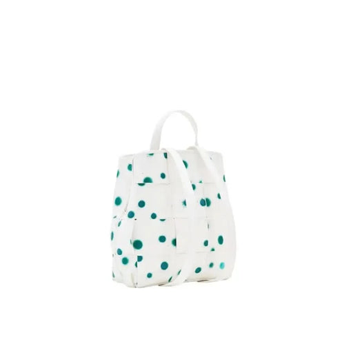 White backpack with green polka dots from Desigual Women Bag collection