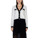 White and black cardigan with trim and buttons from Morgan De Toi Women Knitwear