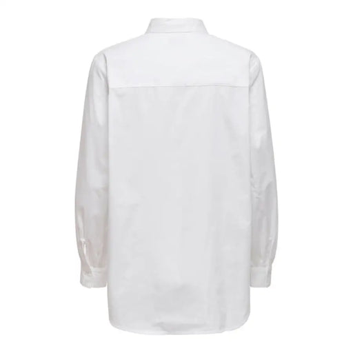 White button-up dress shirt with collar and long sleeves from Only Women Shirt