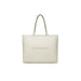 White Calvin Klein Jeans tote bag featuring metallic logo lettering for women