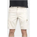 White cargo shorts with small yellow logo on side pocket from Lyle & Scott Men Shorts