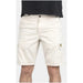 White cargo shorts with small yellow logo on side pocket from Lyle & Scott Men Shorts