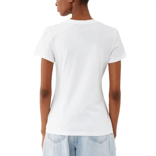 White crew neck t-shirt back view from Calvin Klein Jeans Women T-Shirt collection