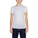 White crew neck T-shirt with embroidered logo from Emporio Armani Underwear for men