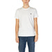 White crew neck t-shirt with small embroidered logo from U.S. Polo Assn. for men