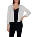 White cropped cardigan over black top - Street One Women Cardigan for stylish layering