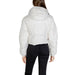 White cropped puffer jacket with long sleeves from Tommy Hilfiger for women