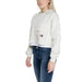 White cropped zip-up Tommy Hilfiger jacket with logo on sleeve - Women Sweatshirts