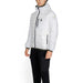 White fleece jacket with black zipper and logo patch from Blauer Men Jacket