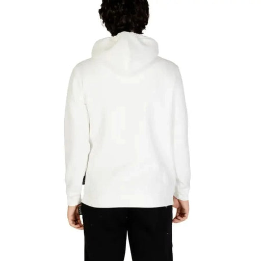 Back view of a White Hooded Sweatshirt from Icon Men Sweatshirts collection