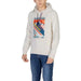 White hoodie with colorful mountain graphic design from Napapijri Men Sweatshirts