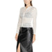 White lace long-sleeved top with v-neckline from Morgan De Toi Women Shirt collection