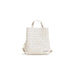 White leather backpack with perforated circular pattern by Desigual Women Bag