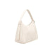 White leather hobo-style handbag with curved shoulder strap by Calvin Klein Women