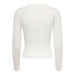 White long-sleeved knit sweater with crew neck from Jacqueline De Yong Women Knitwear