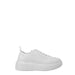 Armani Exchange Women Sneakers: White platform sneaker with laces and thick sole