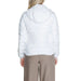 Ea7 Women Jacket - White puffy hooded jacket shown from the back