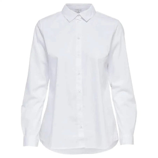 Yong Jacqueline women shirt in white with long sleeves and button-down front